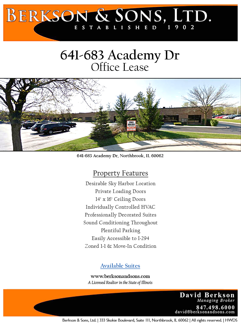 Berkson & Sons - 641-683 Academy Property Features